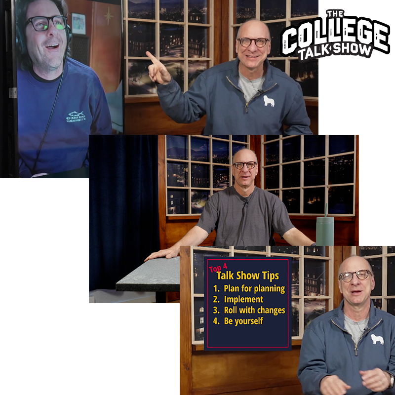 collecgted images from the talk show